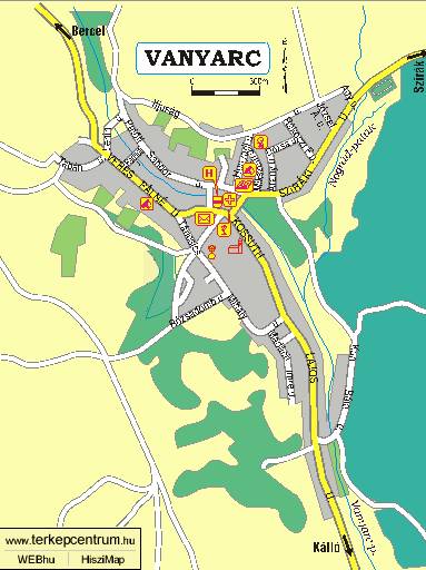 Vanyarc község térképe